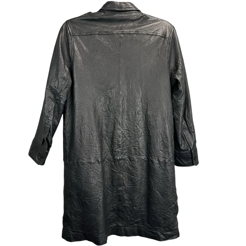 ZADIG & VOLTAIRE Rexy Crinkle Lamb Leather Dress - Picture 8 of 10